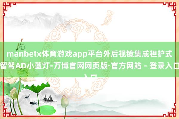 manbetx体育游戏app平台外后视镜集成袒护式智驾AD小蓝灯-万博官网网页版·官方网站 - 登录入口