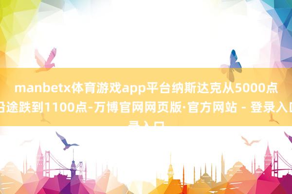 manbetx体育游戏app平台纳斯达克从5000点沿途跌到1100点-万博官网网页版·官方网站 - 登录入口