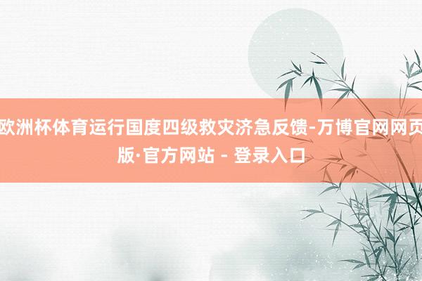 欧洲杯体育运行国度四级救灾济急反馈-万博官网网页版·官方网站 - 登录入口